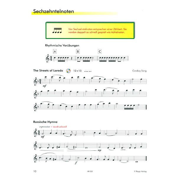 Horst Rapp Verlag Saxophon Lernen mit Spaß 2