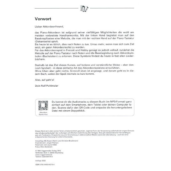 Voggenreiter Akkordeon-Express-Kurs