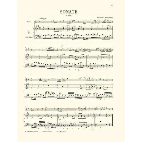 Henle Verlag Flötenmusik Barock