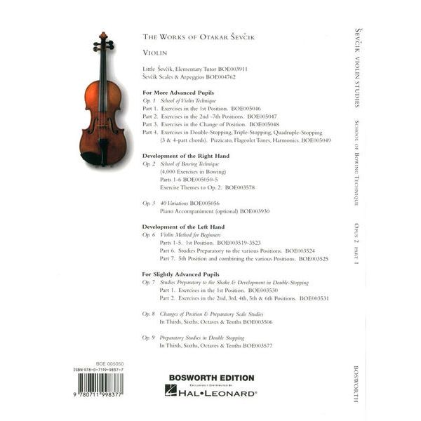 Bosworth Sevcik Violin Studies op.2 P 1