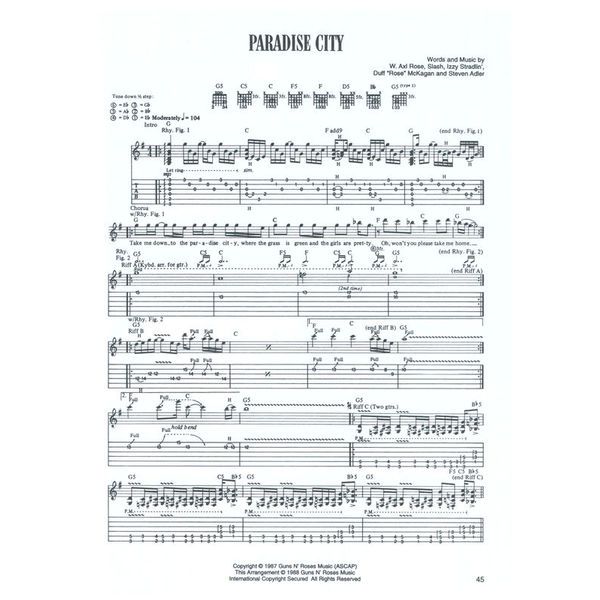 Cherry Lane Music Company Guns n' Roses Anthology