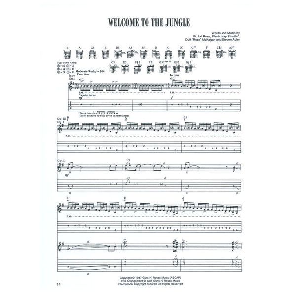 Cherry Lane Music Company Guns n' Roses Anthology