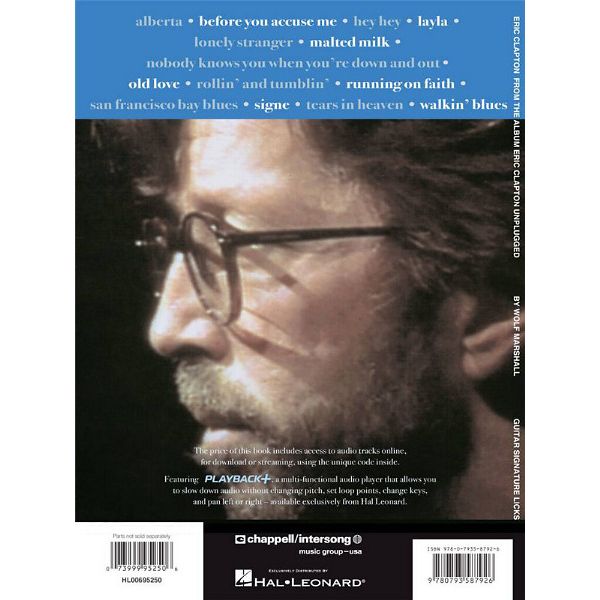 Hal Leonard Eric Clapton Unplugged Licks