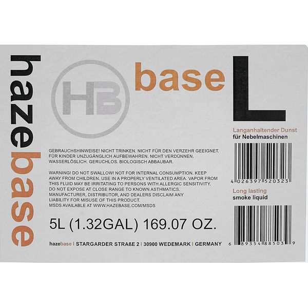 Hazebase base L Nebelfluid 5 Liter