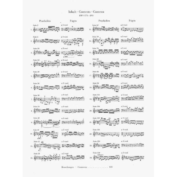 Henle Verlag Bach Wohltemperiert Klavier II