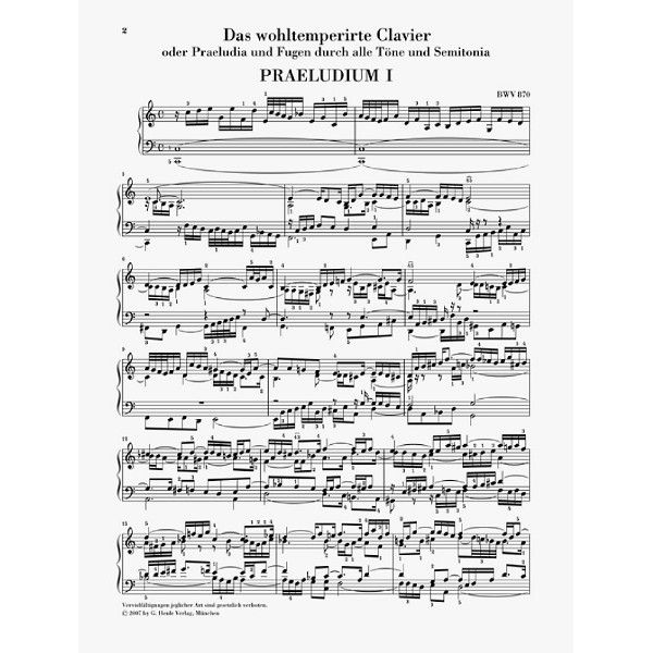 Henle Verlag Bach Wohltemperiert Klavier II
