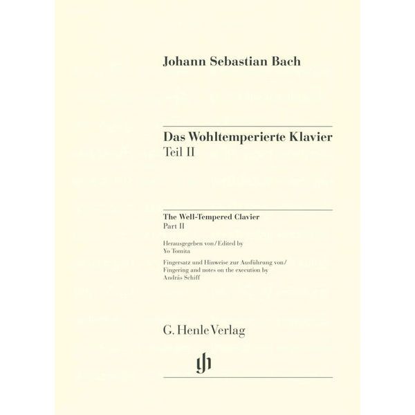 Henle Verlag Bach Wohltemperiert Klavier II