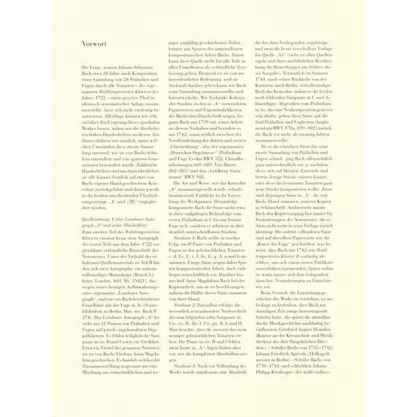 Henle Verlag Bach Wohltemperiert Klavier II