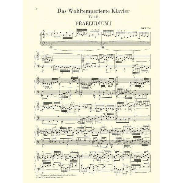 Henle Verlag Bach Wohltemperiert Klavier II