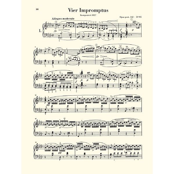 Henle Verlag Schubert Impromptus Moments