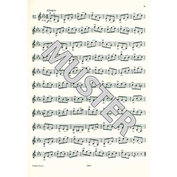 Edition Peters Wohlfahrt 60 Etüden Violine