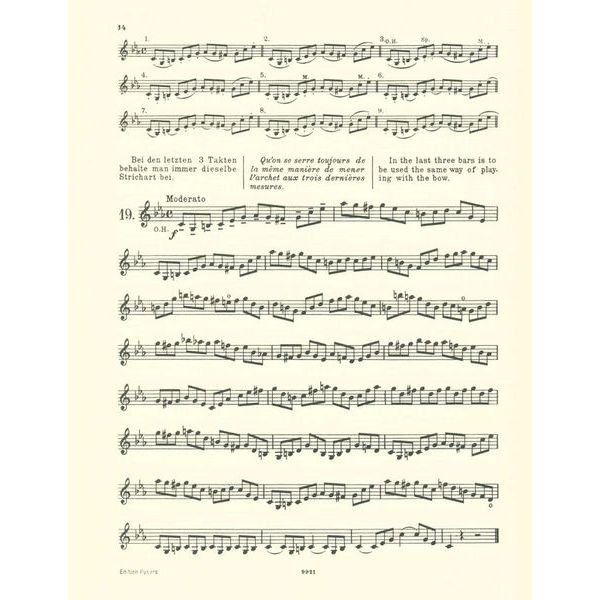 Edition Peters Wohlfahrt 60 Etüden Violine