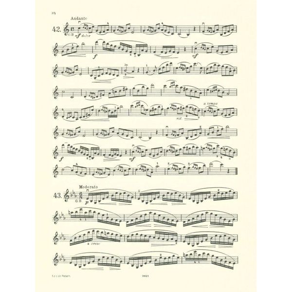 Edition Peters Wohlfahrt 60 Etüden Violine