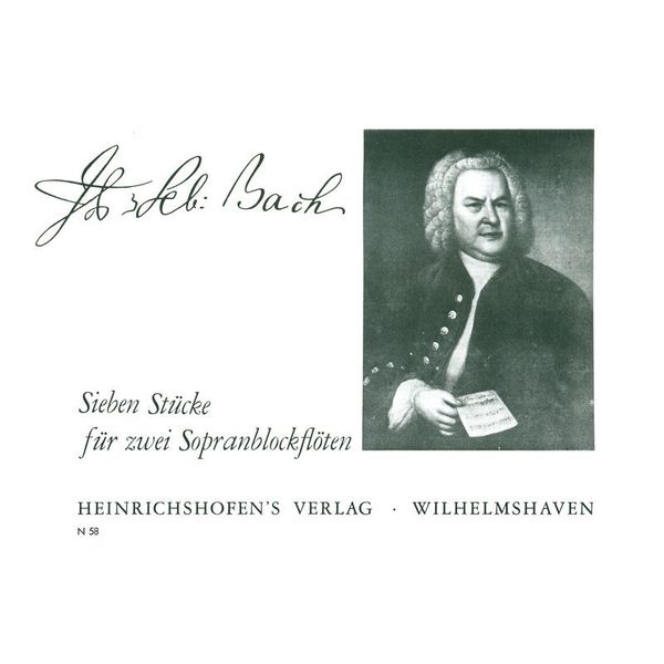 Heinrichshofen Verlag Bach 7 Stücke 2 Blockflöten
