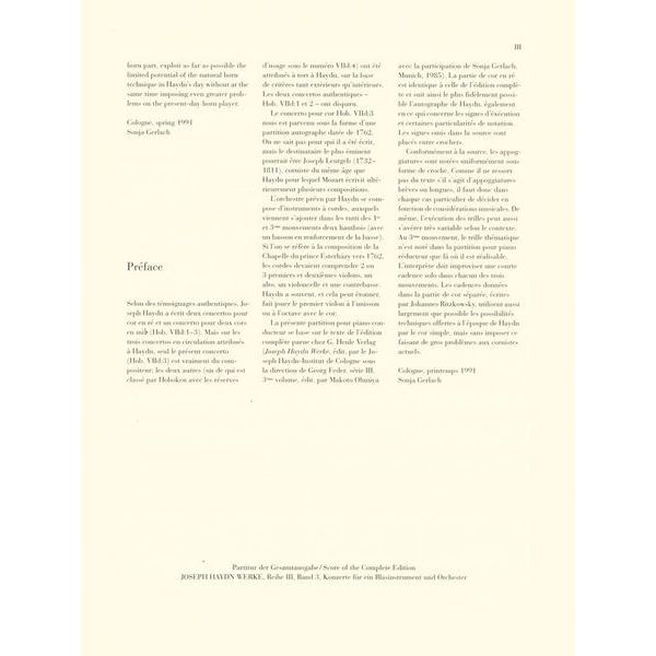 Henle Verlag Haydn Hornkonzert D-Dur