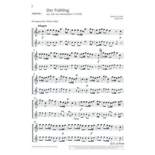 Schott Klassik-Hits für Altblockflöte