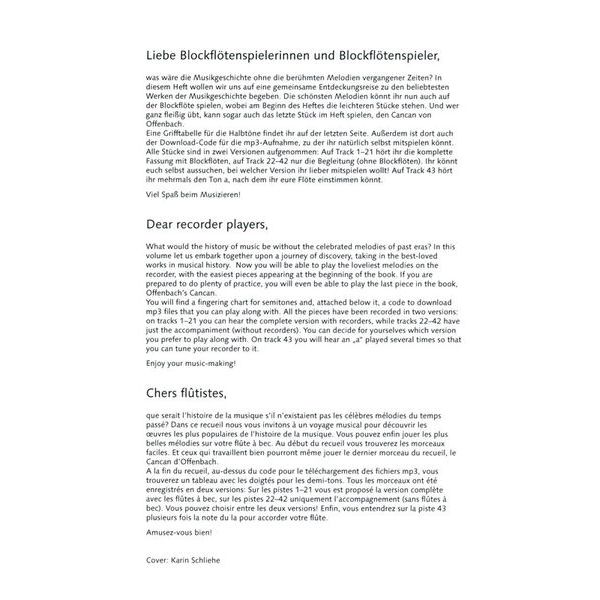 Schott Klassik-Hits für Altblockflöte