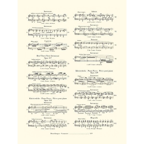 Henle Verlag Brahms Klavierstücke