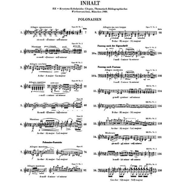 Henle Verlag Chopin Polonaisen