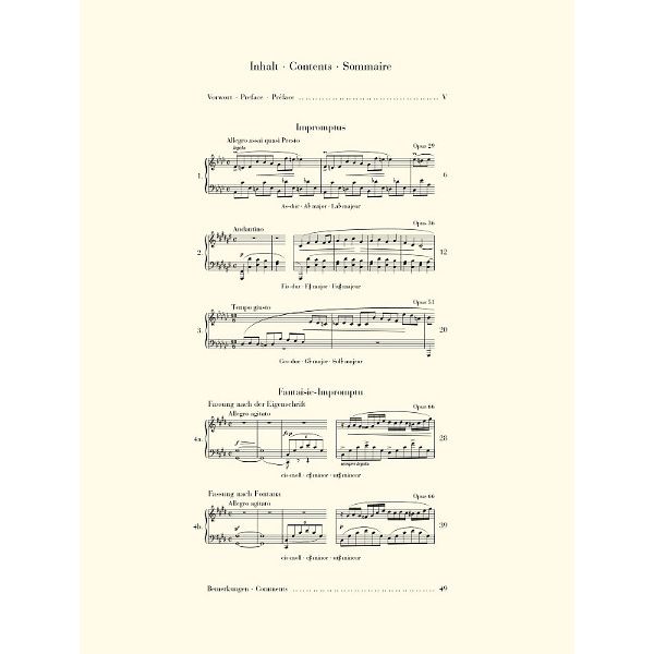Henle Verlag Chopin Impromptus