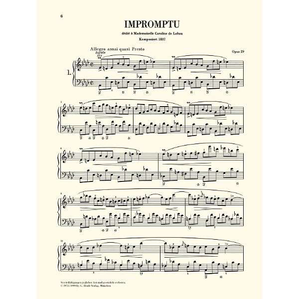 Henle Verlag Chopin Impromptus