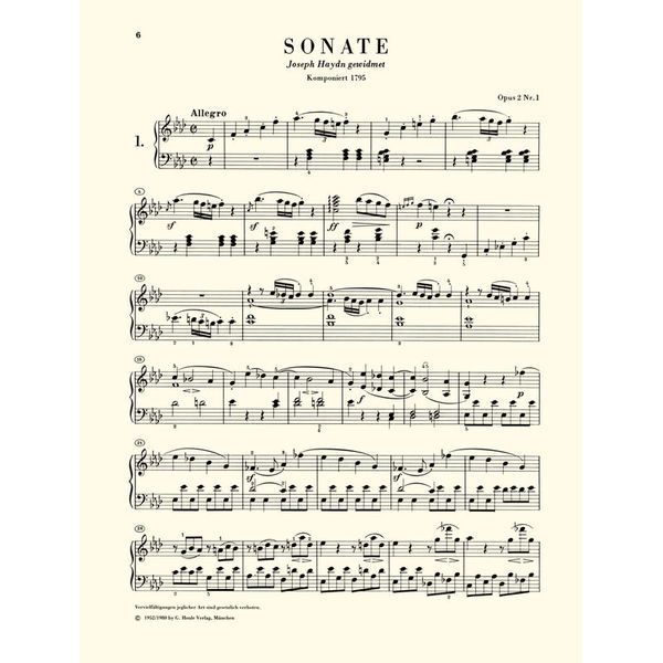 Henle Verlag Beethoven Klaviersonaten 1
