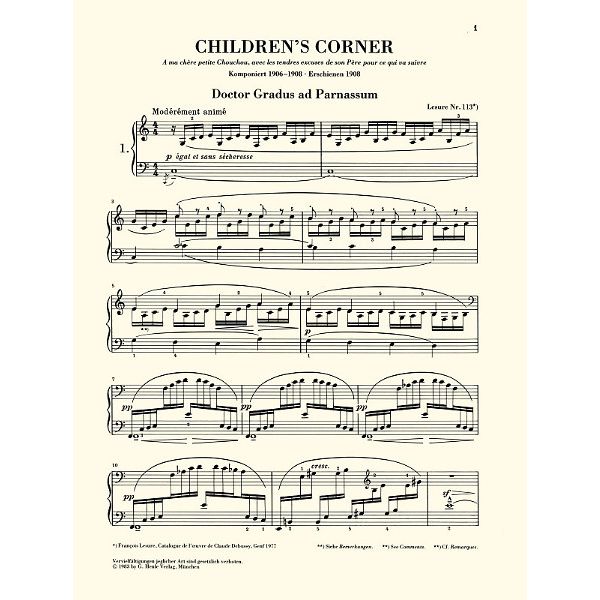 Henle Verlag Debussy Children's Corner