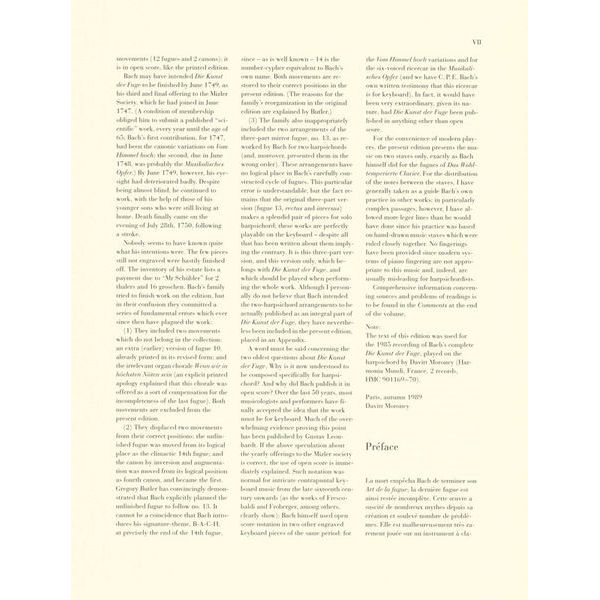 Henle Verlag Bach Die Kunst der Fuge