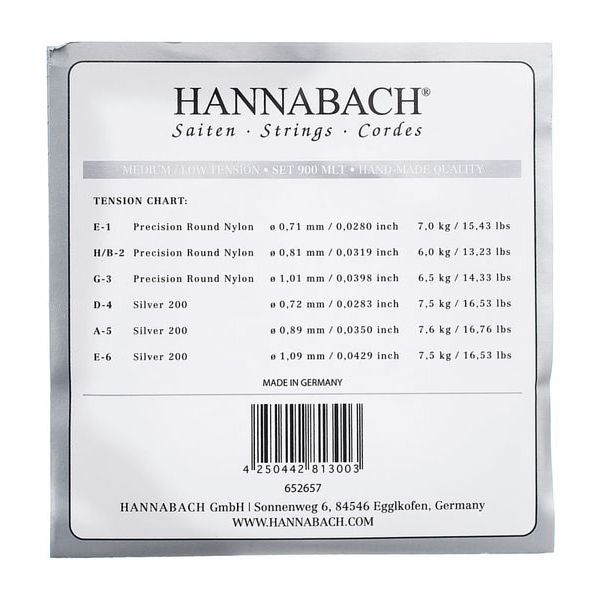 Hannabach 900 MLT Silver 200