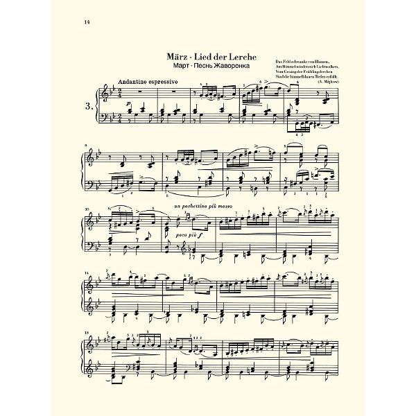 Henle Verlag Tschaikowsky Die Jahreszeiten