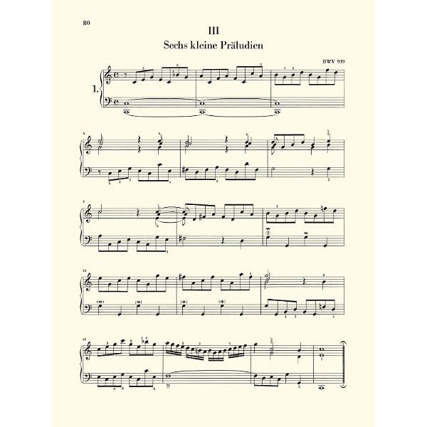 Henle Verlag Bach Präludien & Fughetten