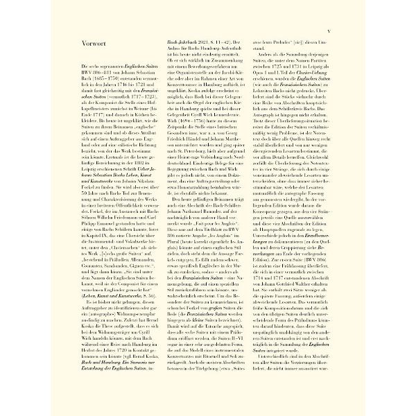 Henle Verlag Bach Englische Suiten