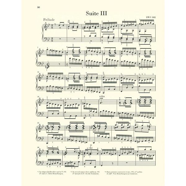 Henle Verlag Bach Englische Suiten