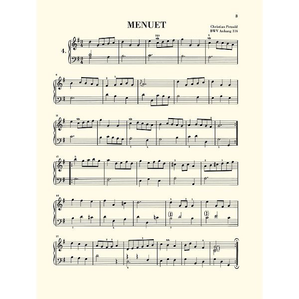 Henle Verlag Bach Notenbüchlein