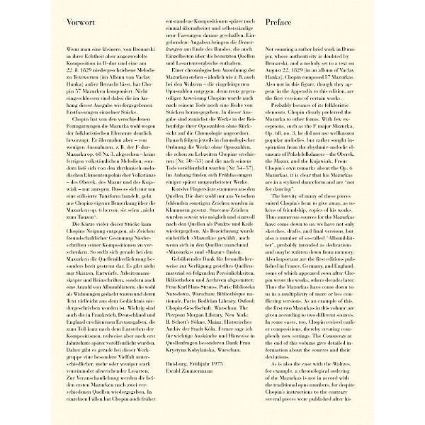 Henle Verlag Chopin Mazurken