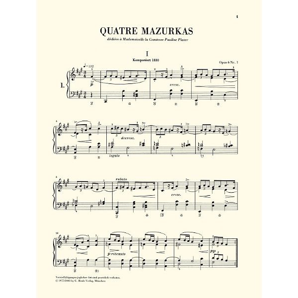 Henle Verlag Chopin Mazurken