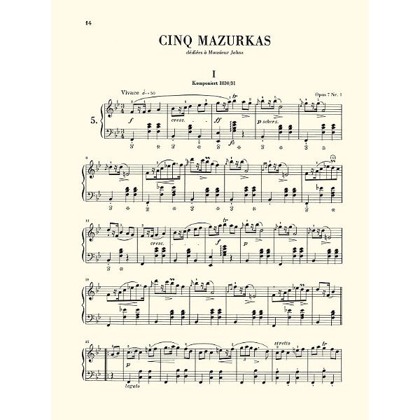 Henle Verlag Chopin Mazurken
