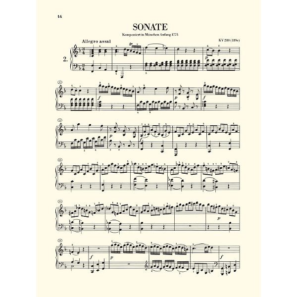Henle Verlag Mozart Klaviersonaten 1