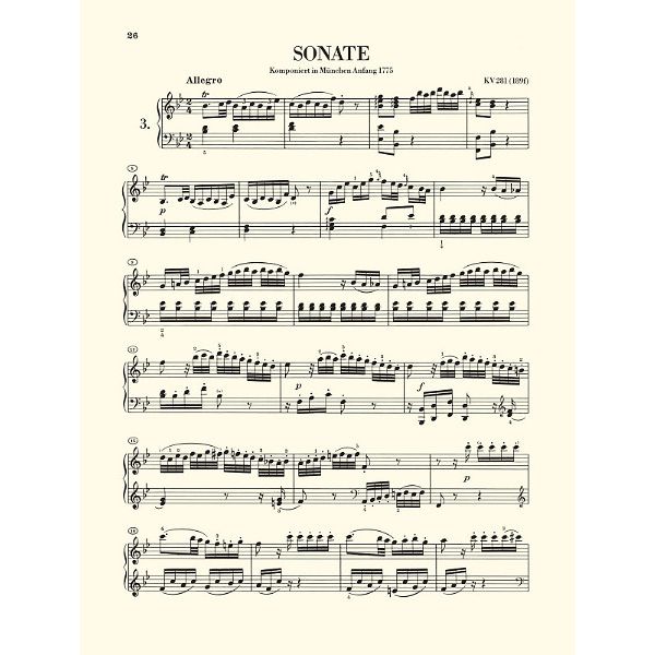 Henle Verlag Mozart Klaviersonaten 1