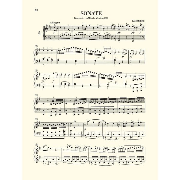 Henle Verlag Mozart Klaviersonaten 1