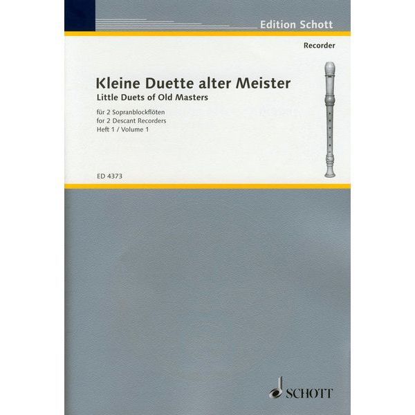 Schott Duette Alter Meister Flöte