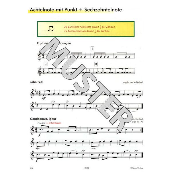 Horst Rapp Verlag Klarinette lernen mit Spaß 2