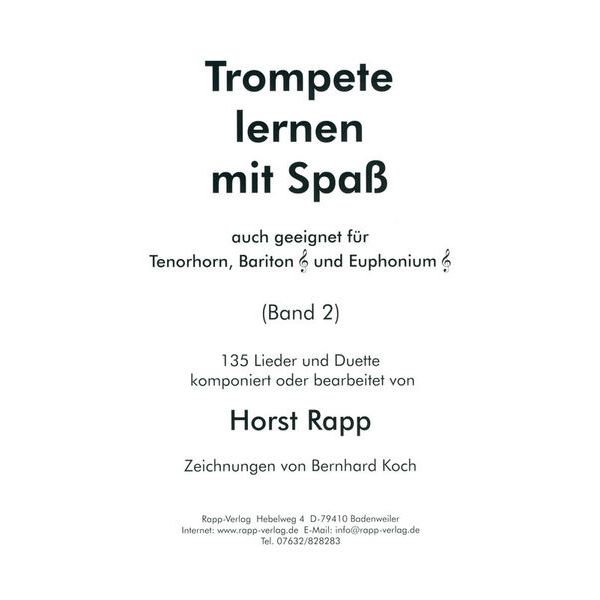 Horst Rapp Verlag Trompete Lernen mit Spaß 2