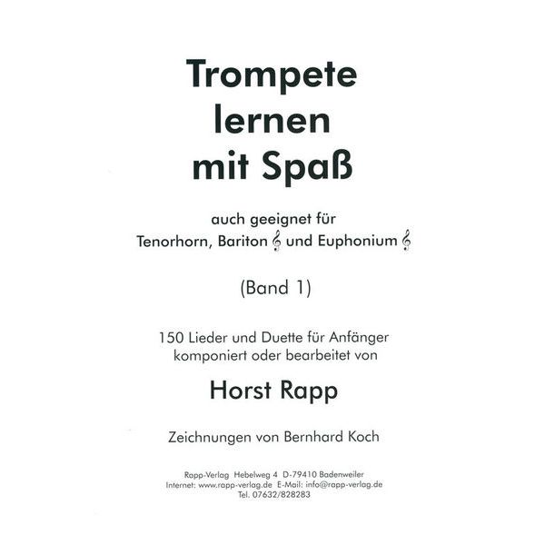 Horst Rapp Verlag Trompete Lernen mit Spaß 1