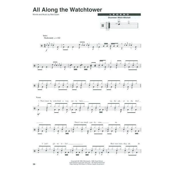 Hal Leonard Drum Play-Along Jimi Hendrix