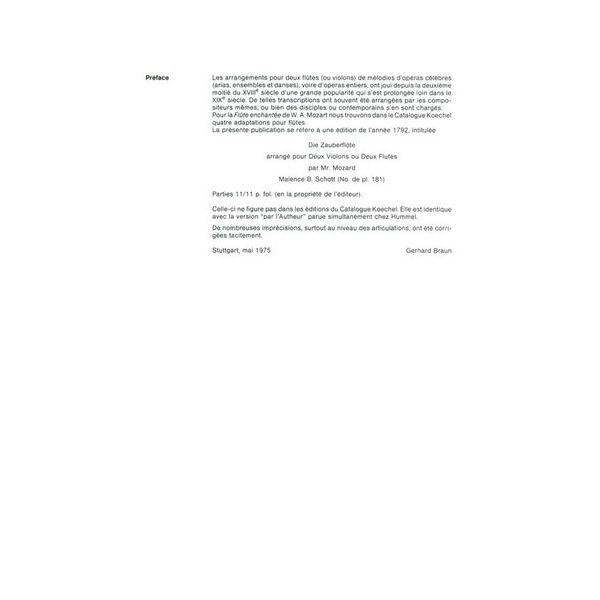 Universal Edition Mozart Die Zauberflöte