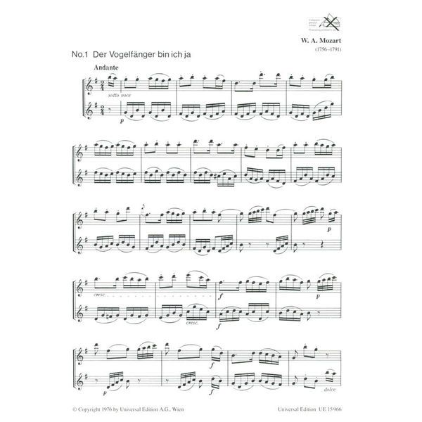 Universal Edition Mozart Die Zauberflöte