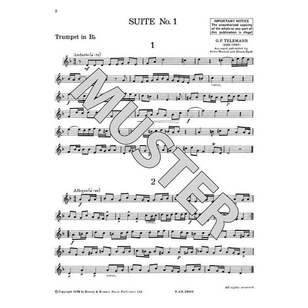 Boosey & Hawkes Telemann Suite No.1 Trumpet