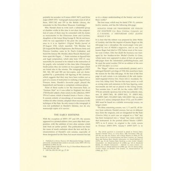 Bärenreiter Händel Elf Sonaten für Flöte