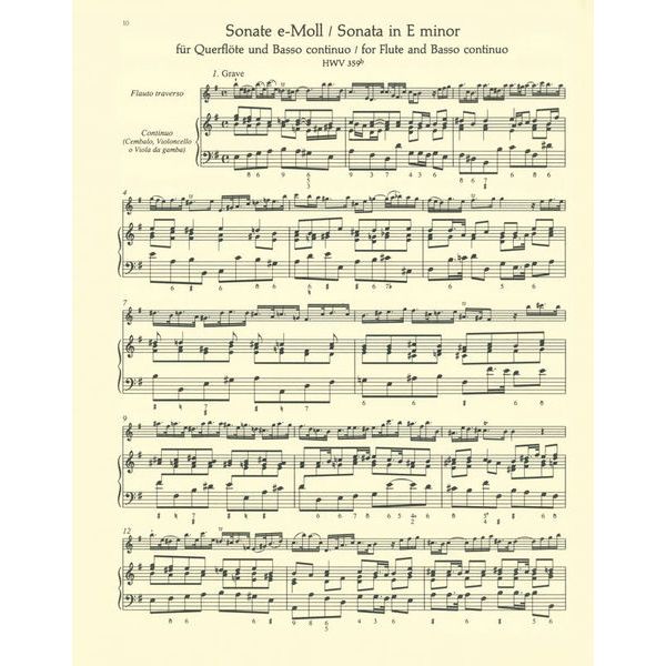 Bärenreiter Händel Elf Sonaten für Flöte